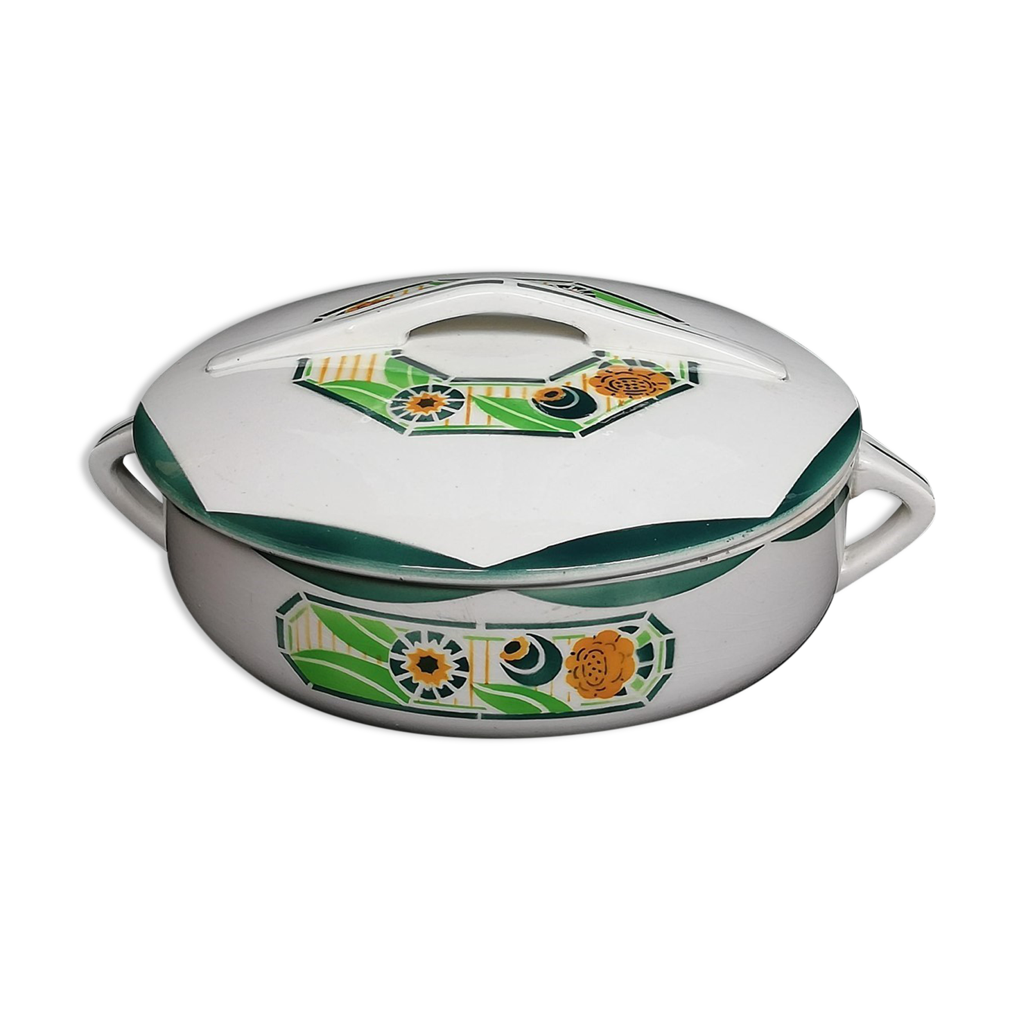 Old art deco soup dish