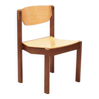 Vintage stackable oak and beech wooden chair