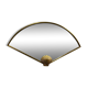 Deknudt fan-shaped mirror with gilded shell motif, Belgium, 1980s
