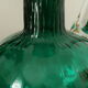 Vintage green blown glass jug vase
