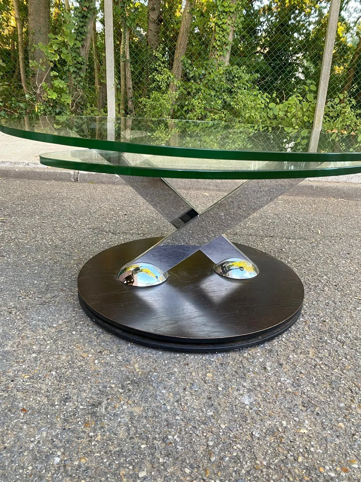 Ricochet coffee table in glass Naos Italy La Casa Animata 1990