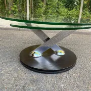 Ricochet coffee table in glass Naos Italy La Casa Animata 1990