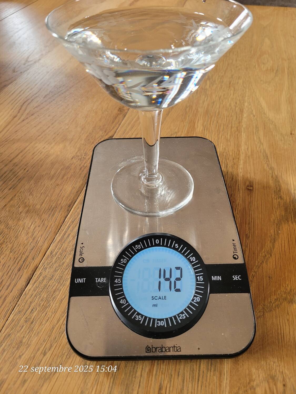 2 crystal champagne glasses