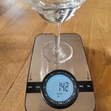 2 crystal champagne glasses