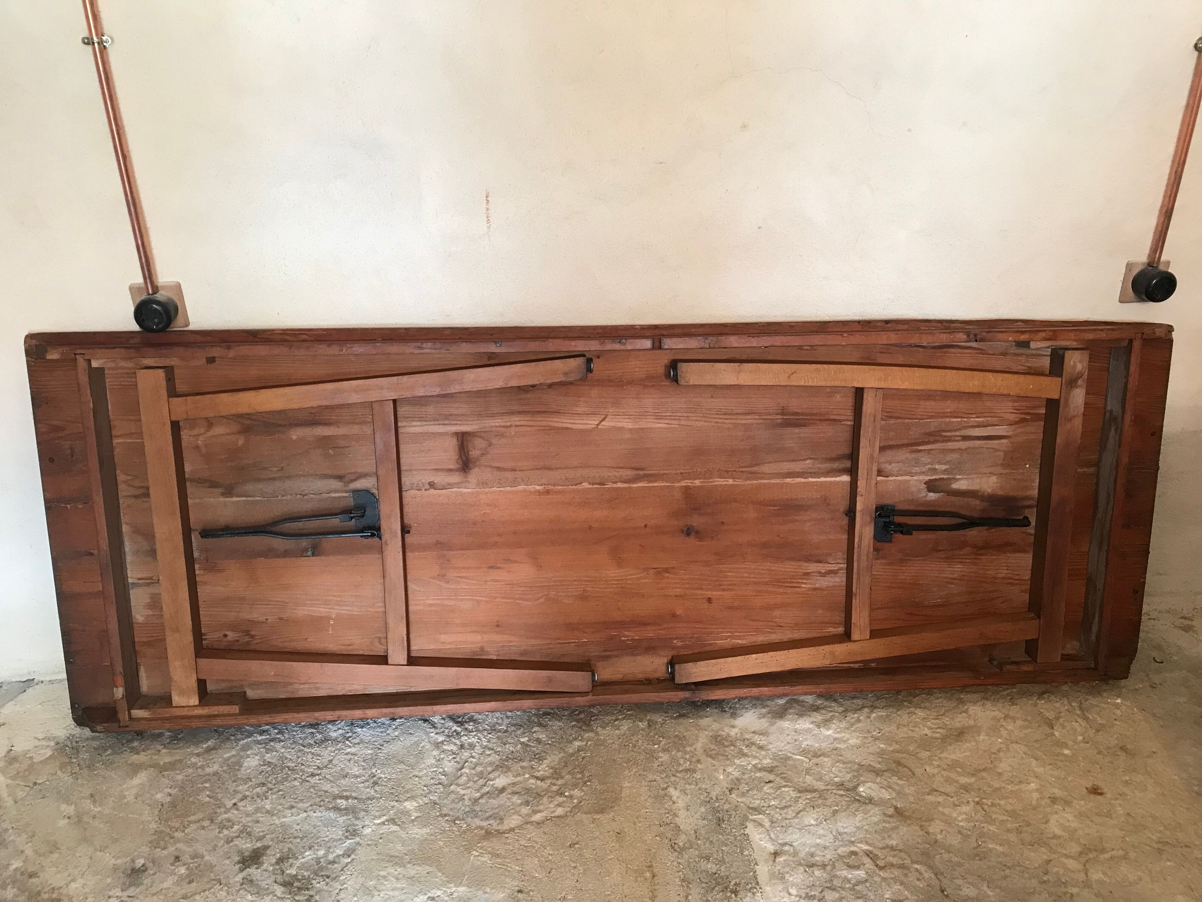 Vintage mid-century farm or estaminet dining table