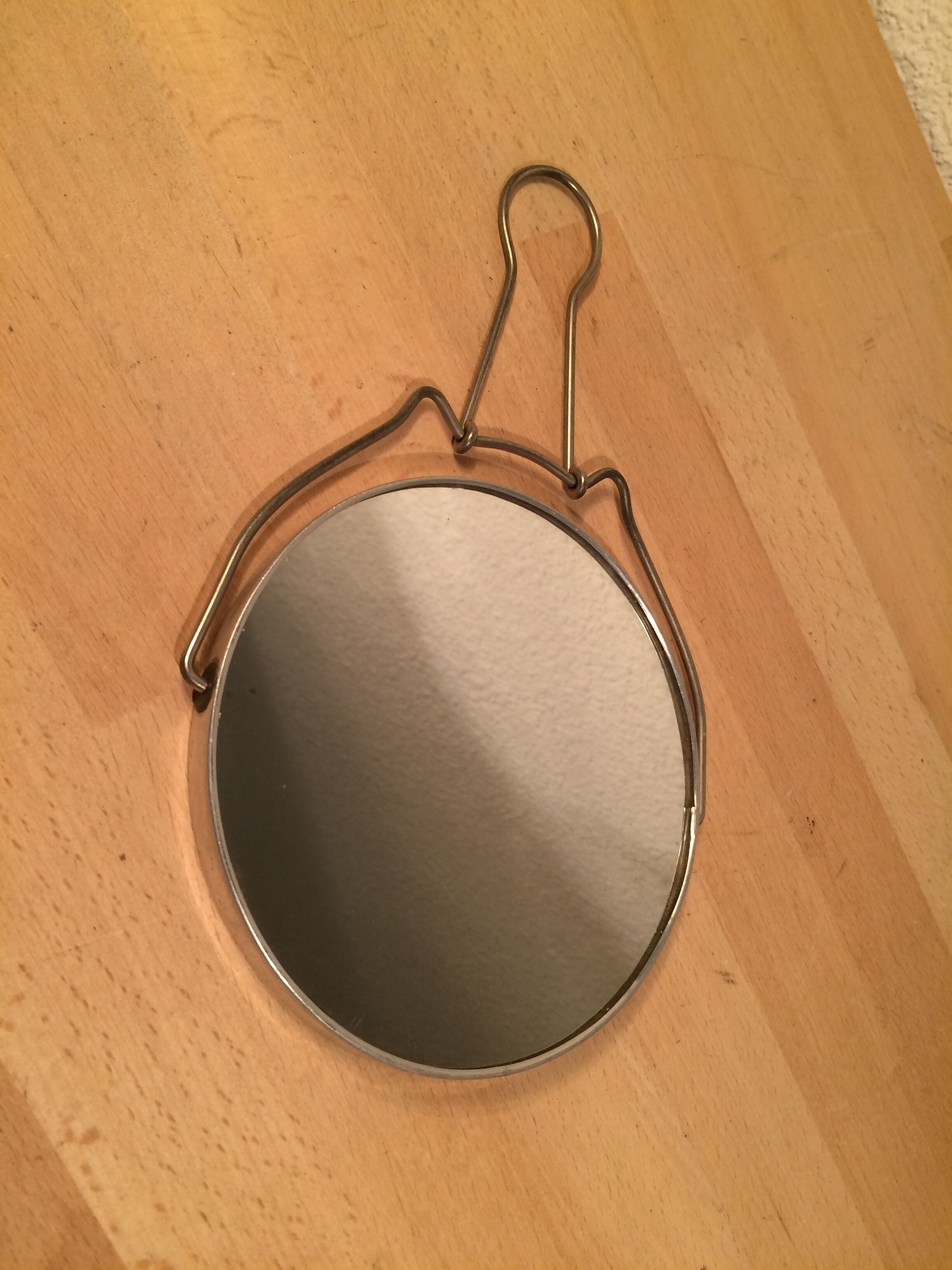 Miroir barbier double face grossissant rond