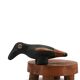 Black and brown folk bird in ceramic, Mexico Peru 1970s