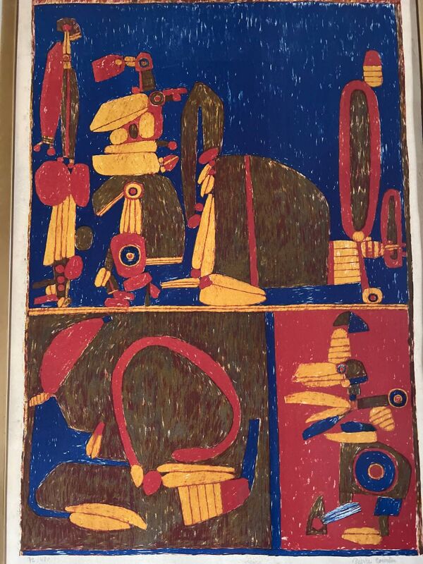 Lithographie Pierre Courtin 1970