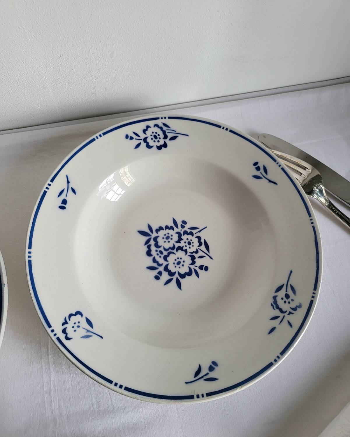 4 Deep Plates in earthenware Moulin des Loups & Hamage model Lucien