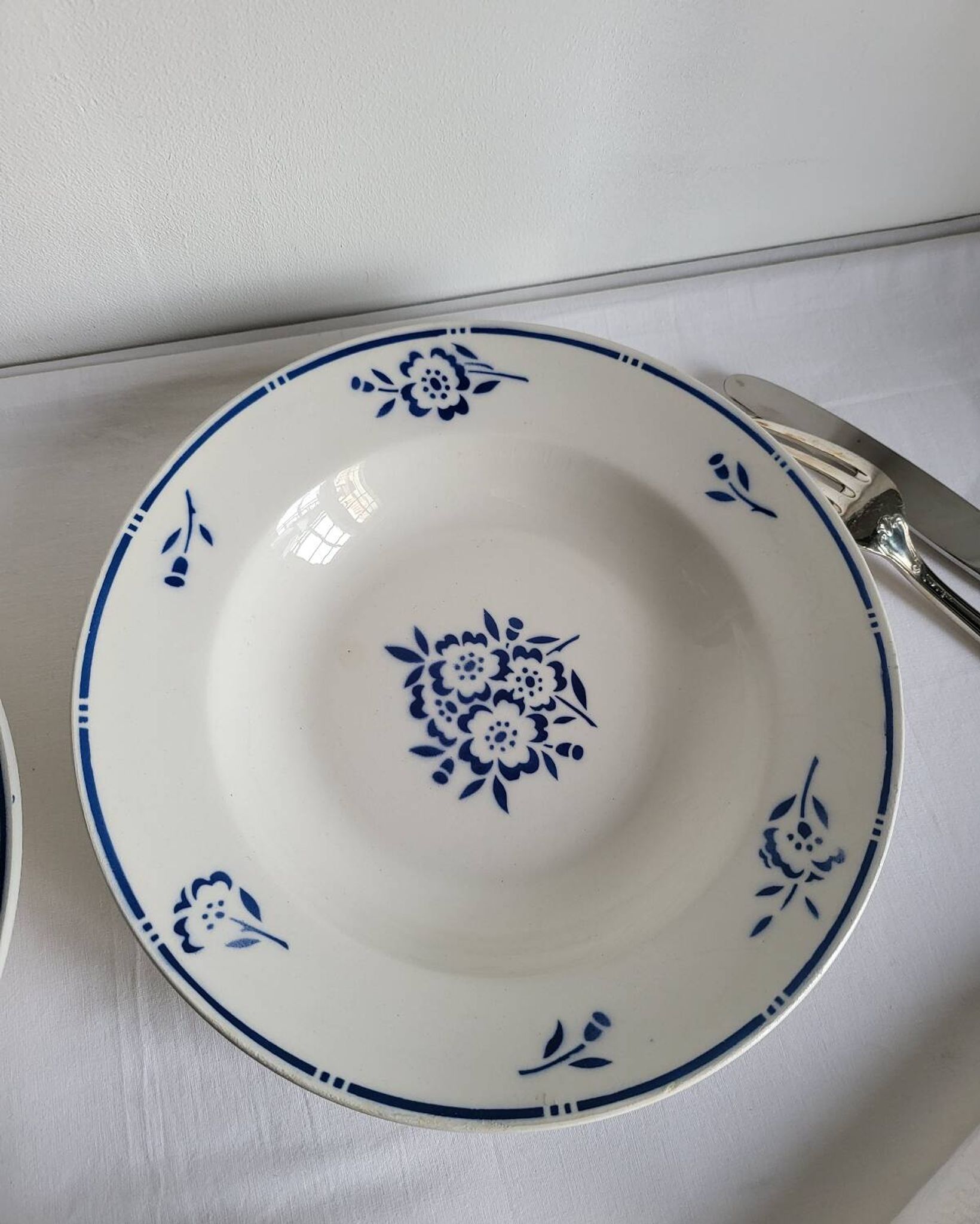 4 Deep Plates in earthenware Moulin des Loups & Hamage model Lucien