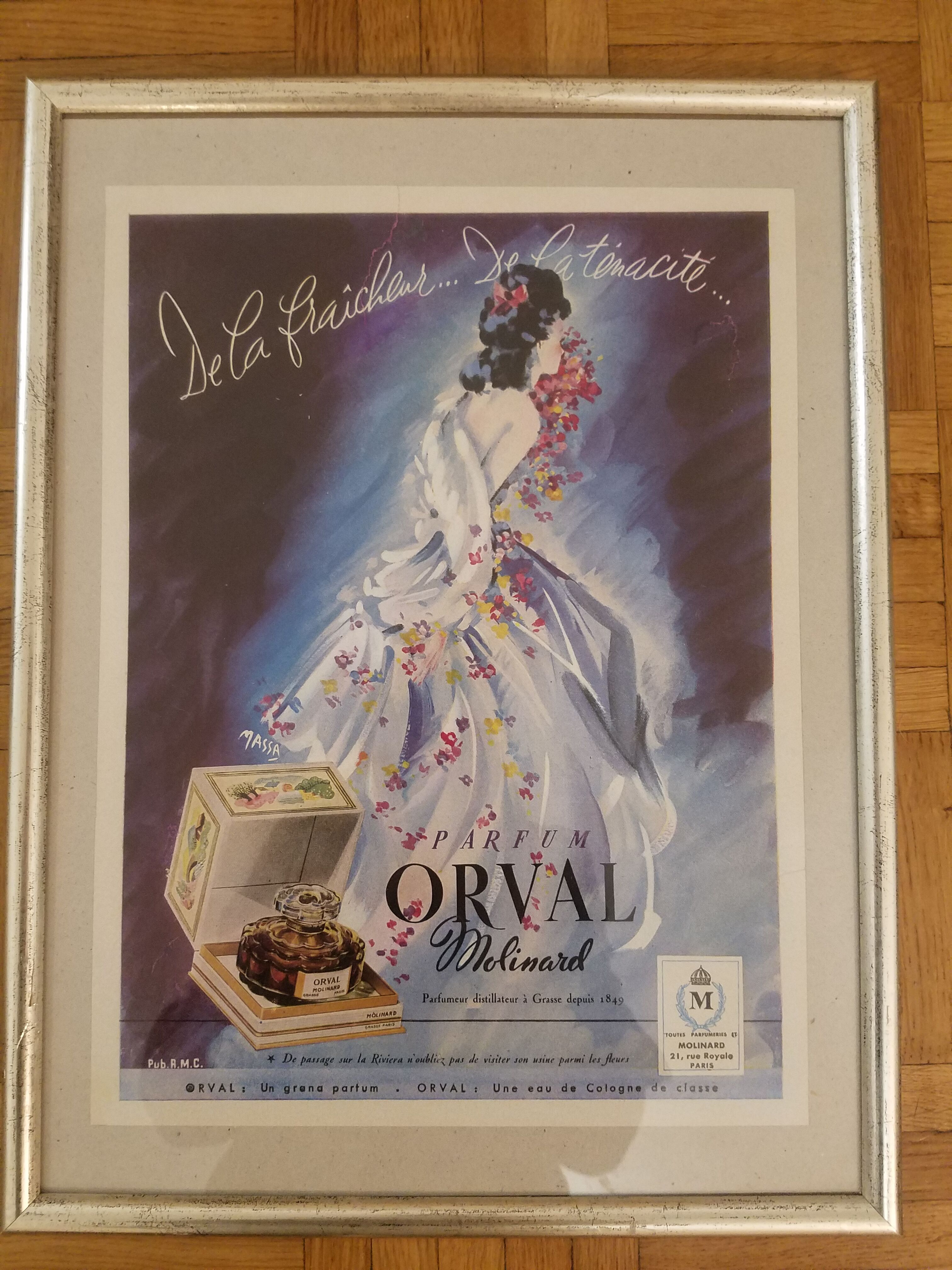 Molinard perfume framed poster