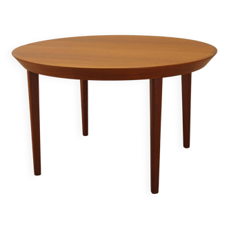 Round teak table, Danish design, 1960s, manufacturer: Gudme Møbelfabrik, de