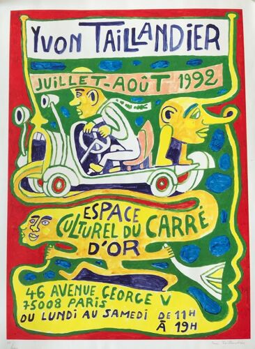 Affiche exposition Yvon Taillandier Espace culturel du carré d'or 1992