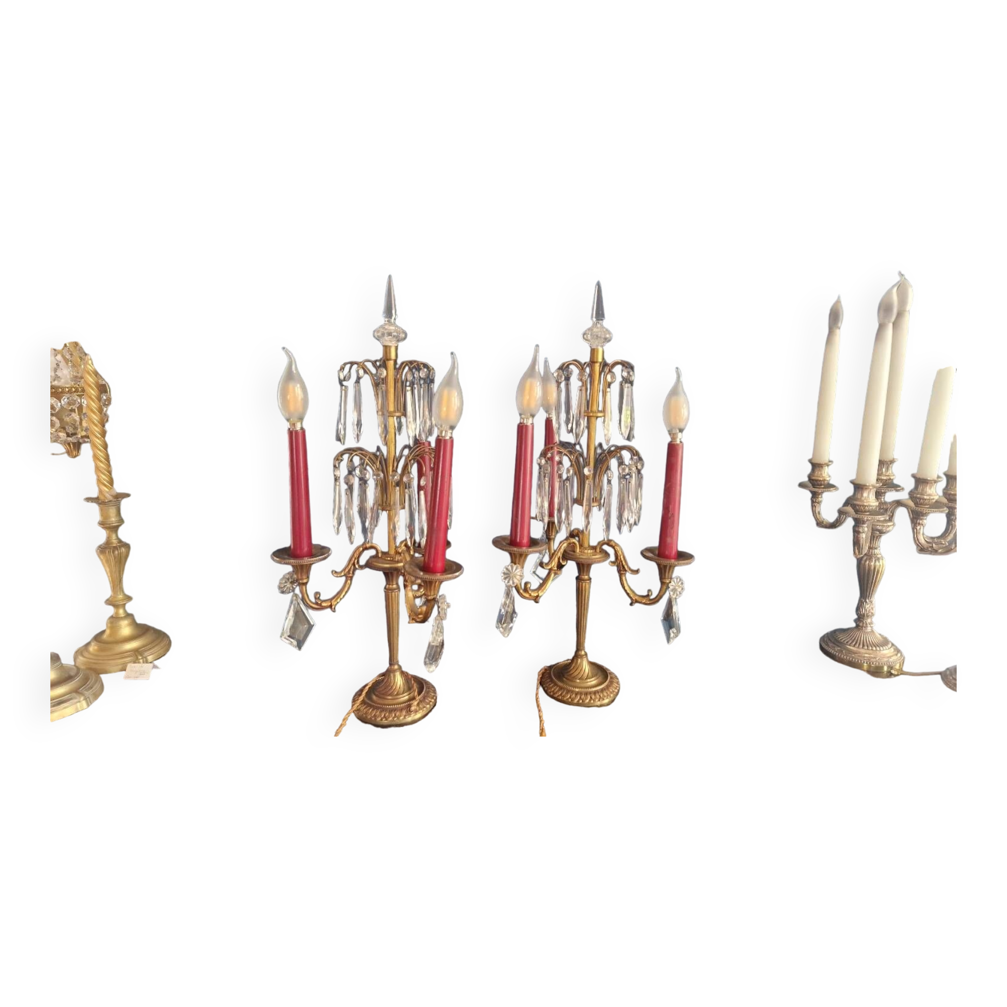 Pair of candlesticks called girandolle