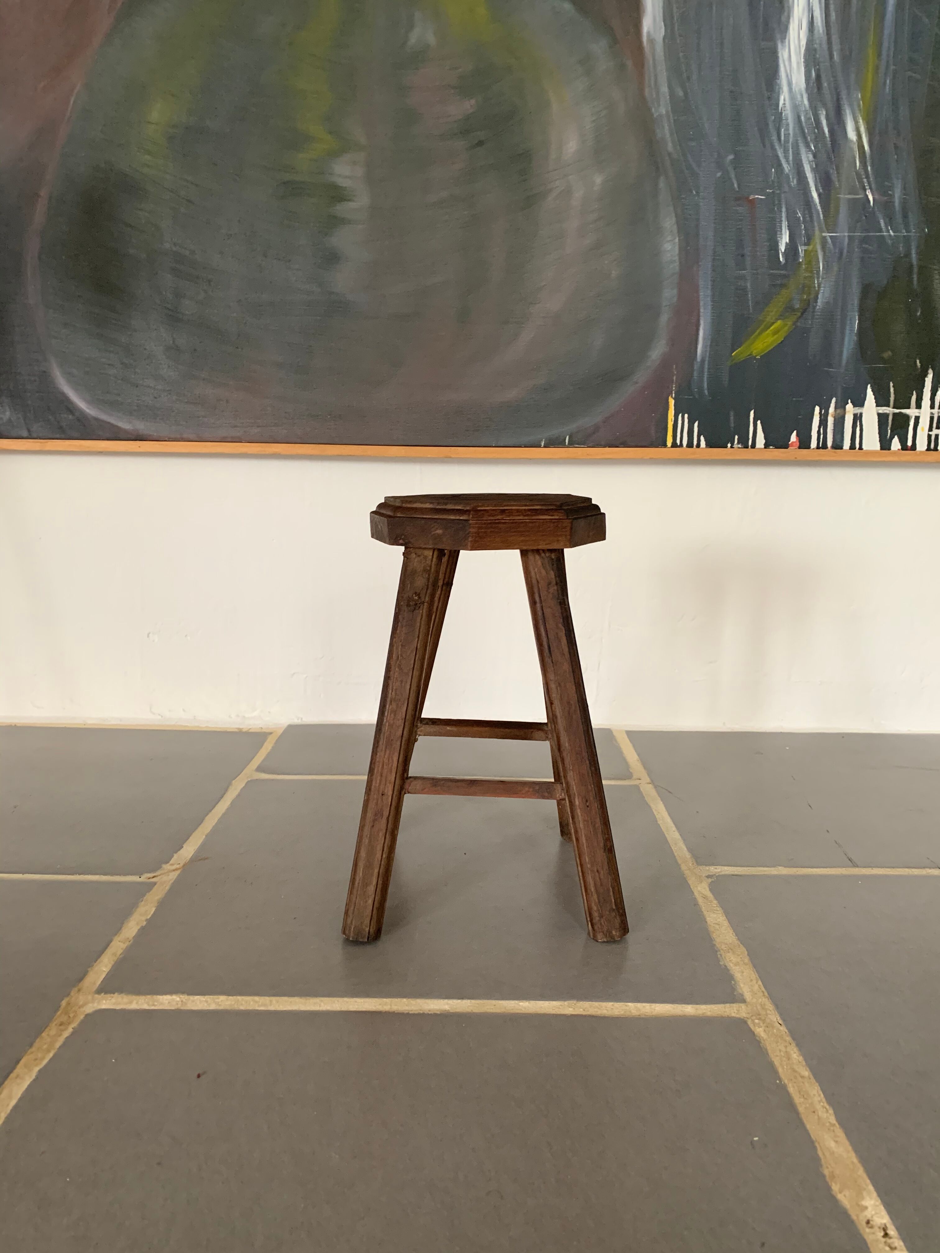 Tabouret bois vintage