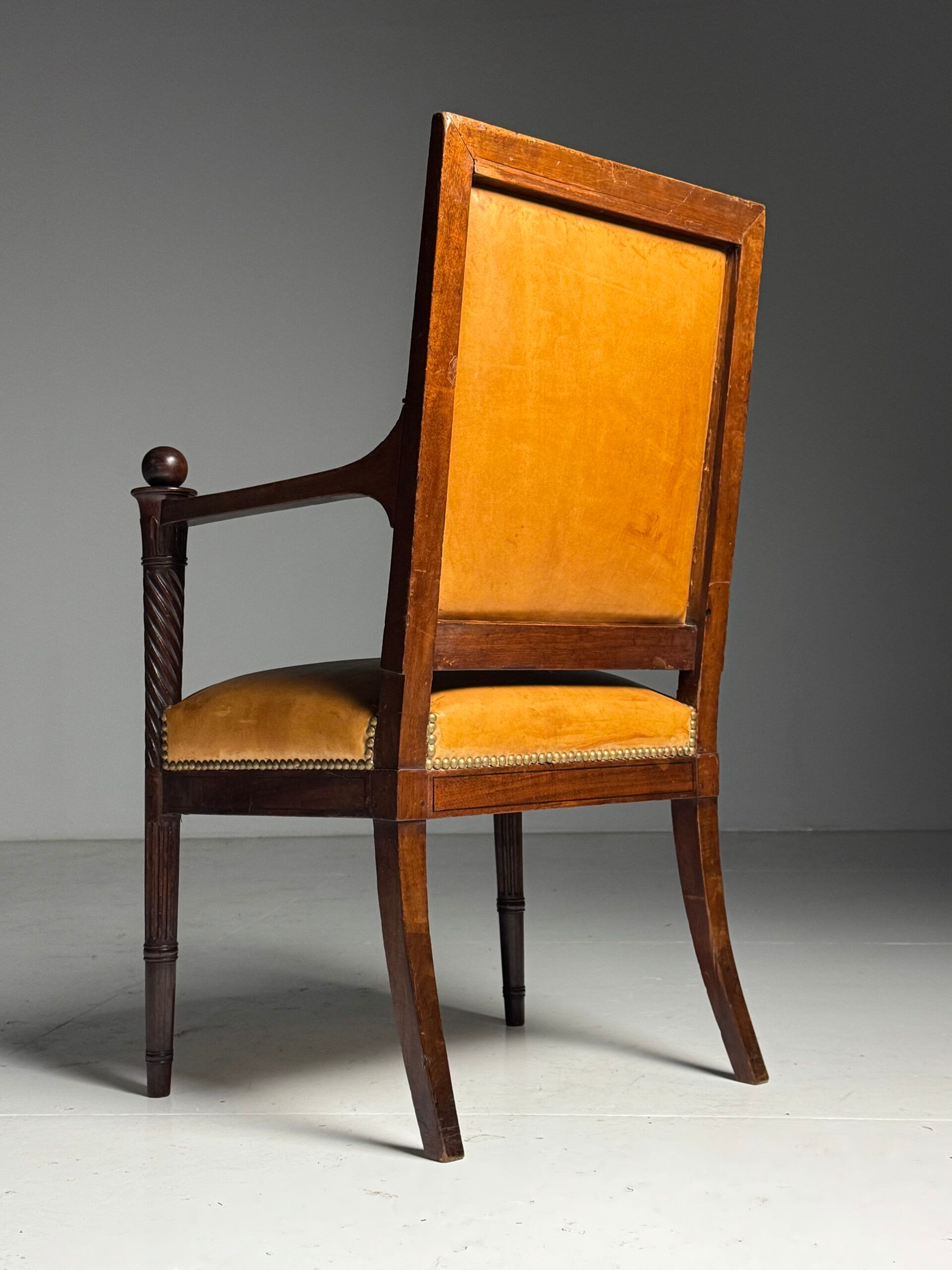 French armchair 19th century leather