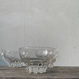 5 small ramekins in beaded and polka dot glass