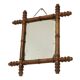 Antique Wooden Faux Bamboo Chinoiserie Mirror 44x39cm