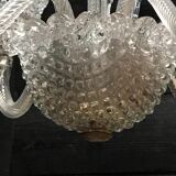 Lustre en verre de Murano transparent