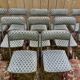 Set of 12 folding chairs – 1960s – Chrome tubular metal