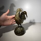 French bronze rooster sculpture, 19th century
