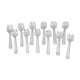12 Art Deco oyster forks Ercuis in silver-plated metal