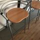 set of 5 stool year 80 in wood and metal