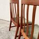 Pair of Scandinavian teak and velvet chairs from the 1960s.