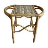 Vintage rattan side table