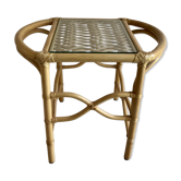 Table d’appoint vintage en rotin