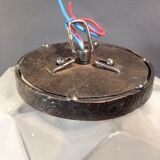 Old art Deco glass ball hanging lamp frosted diameter 28cm