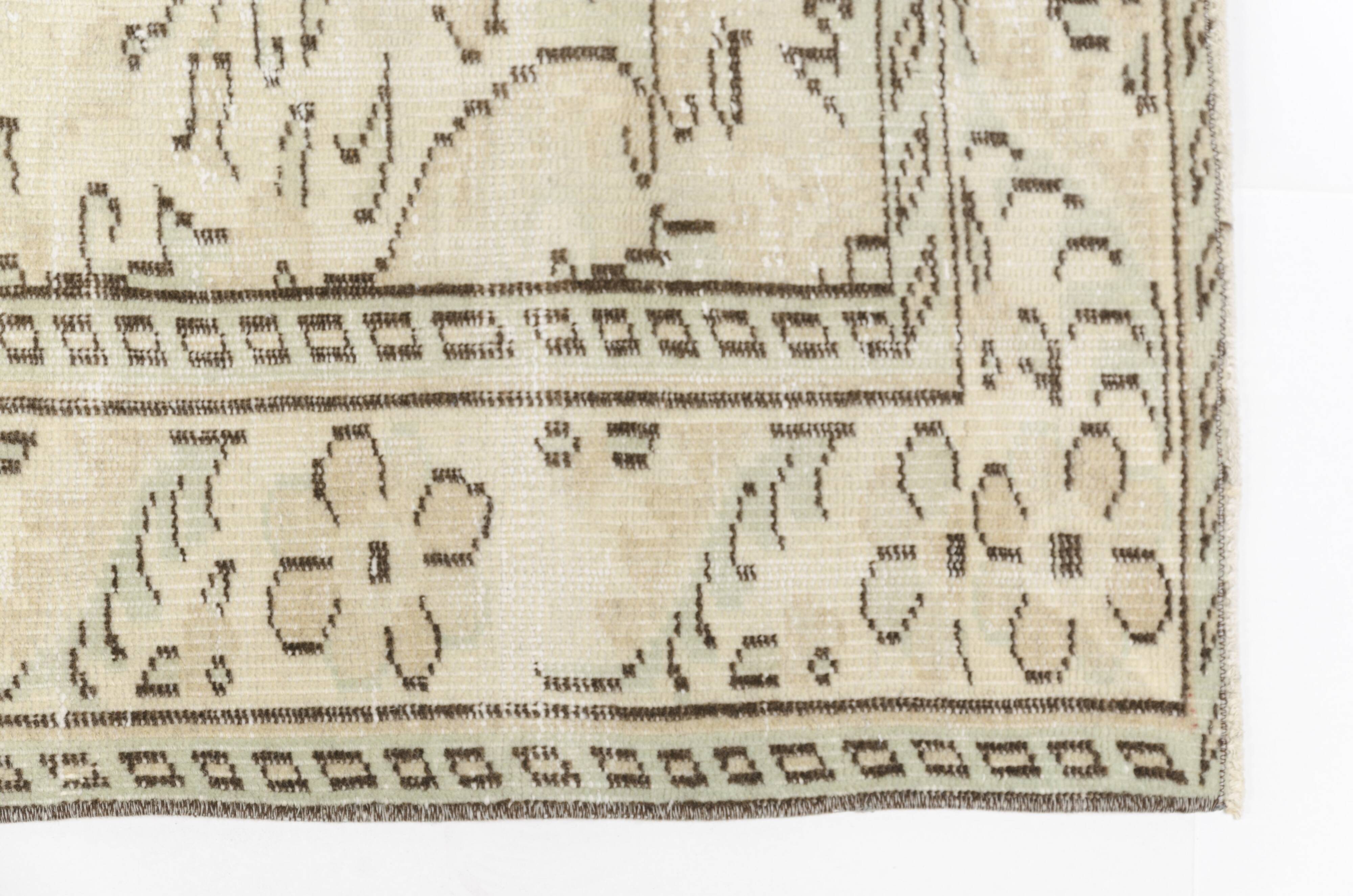 Beige Vintage Anatolian Carpet-1761