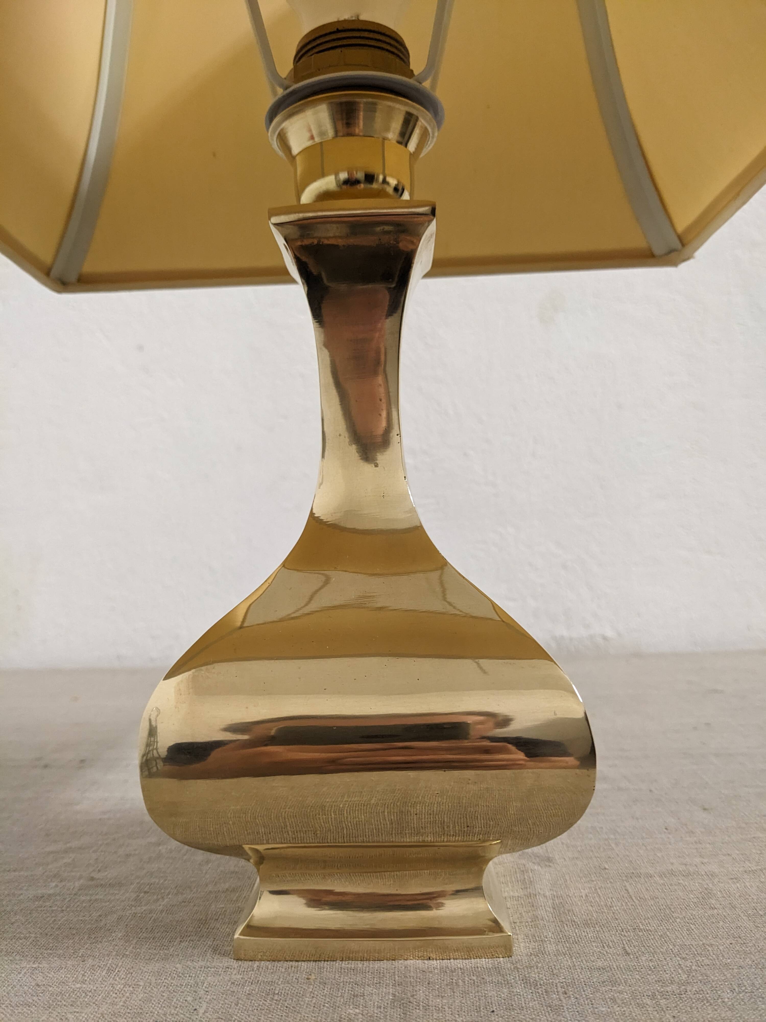 Solid brass lamp Aran model design Ciangiacomo circa 1974