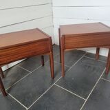 Pair of Scandinavian teak bedside tables from the 60s