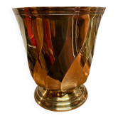 Christofle champagne bucket, gilded metal, twisted model.