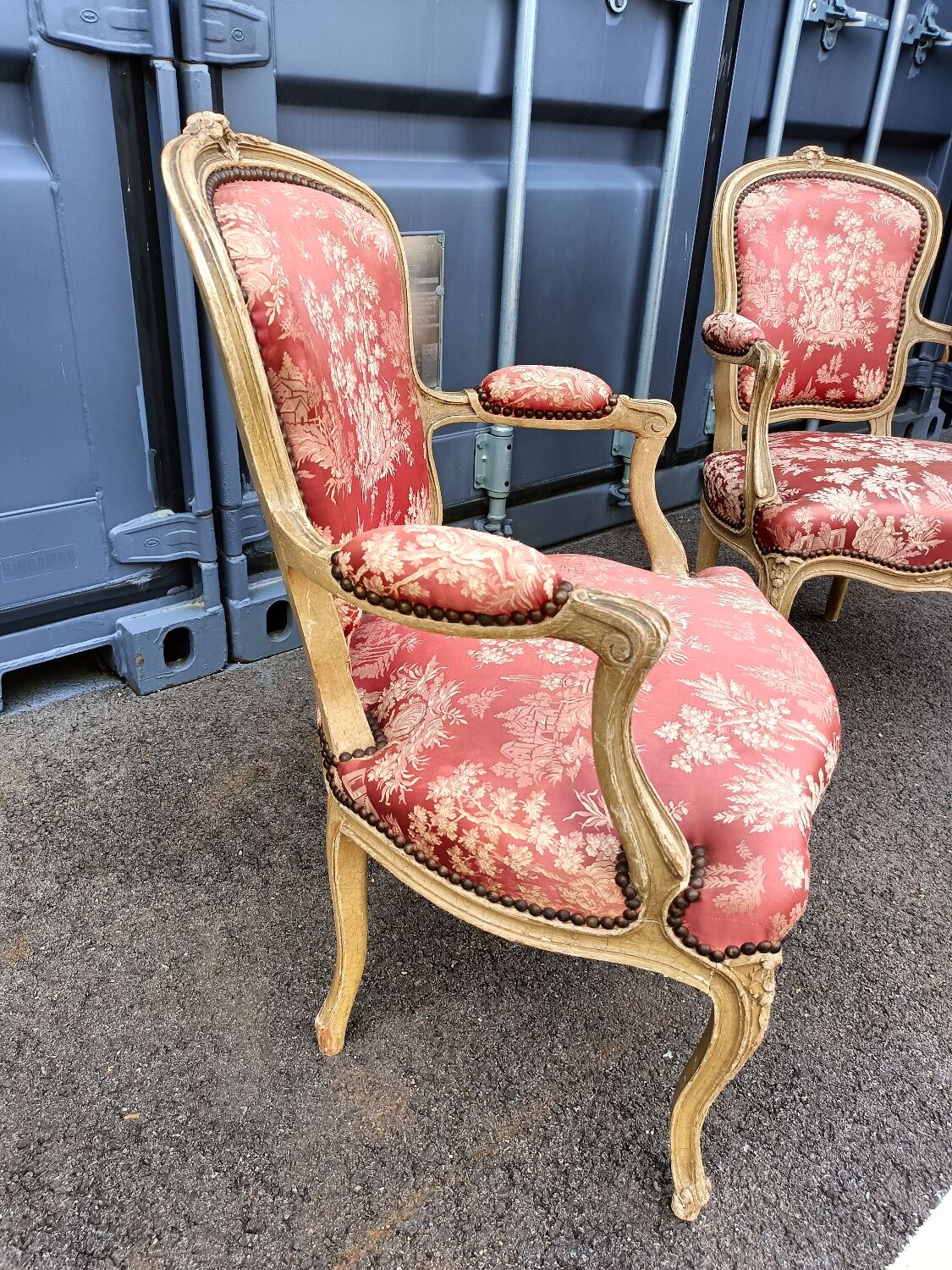 Pair of antique armchairs Louis XV style
