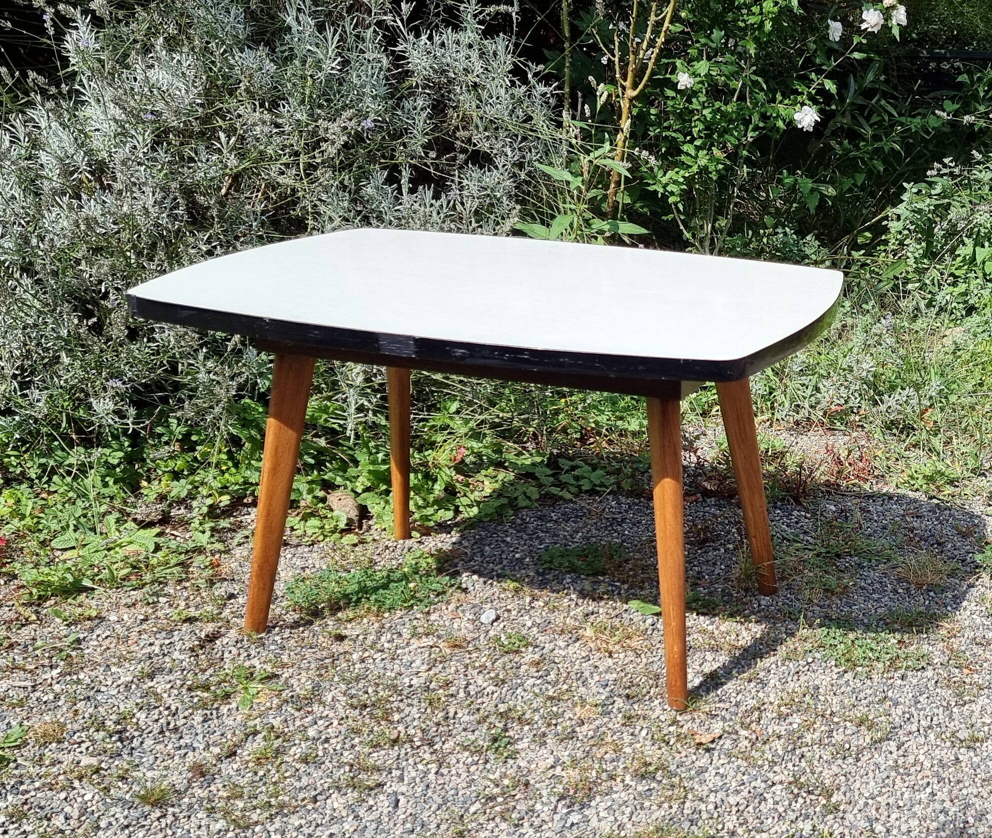 Beech and formica coffee table from the 60s