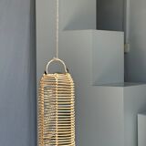Small lantern-shaped rattan suspension H35 D15