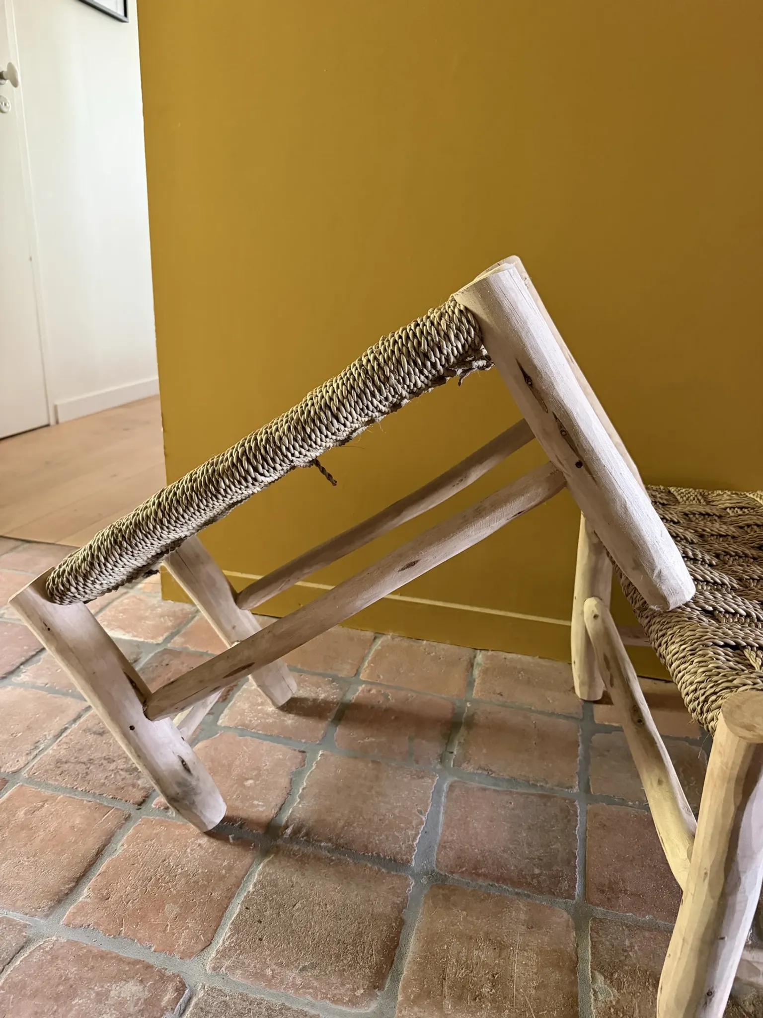 Petit banc marocain en bois 
