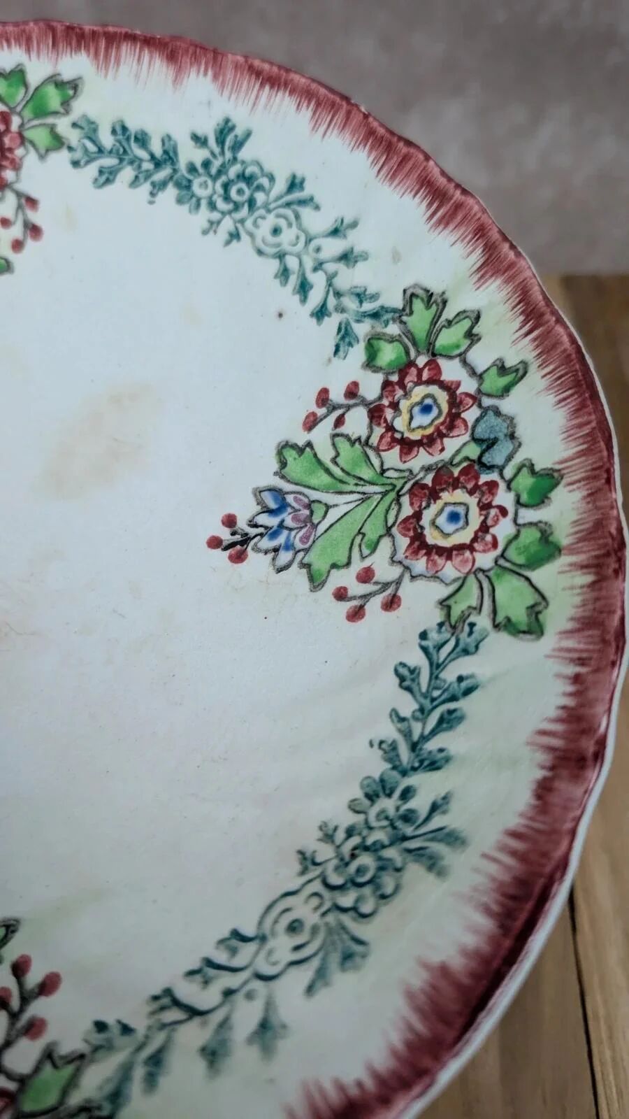 Antique Longwy compote – Antonia model