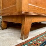 Modernist wardrobe René Gabriel in oak feet compass years 1950