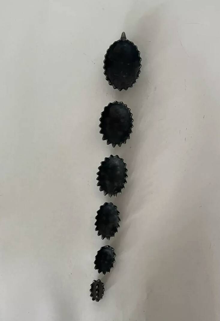 Famille de 6 Hérissons en métal par Walter Bosse, 1950