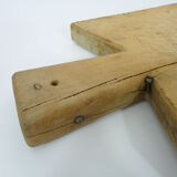 Small and old wooden cutting board. Year 50