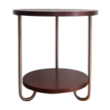 Side table Art Deco tripod wood and metal