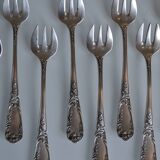 12 silver-plated oyster forks sfam goldsmith