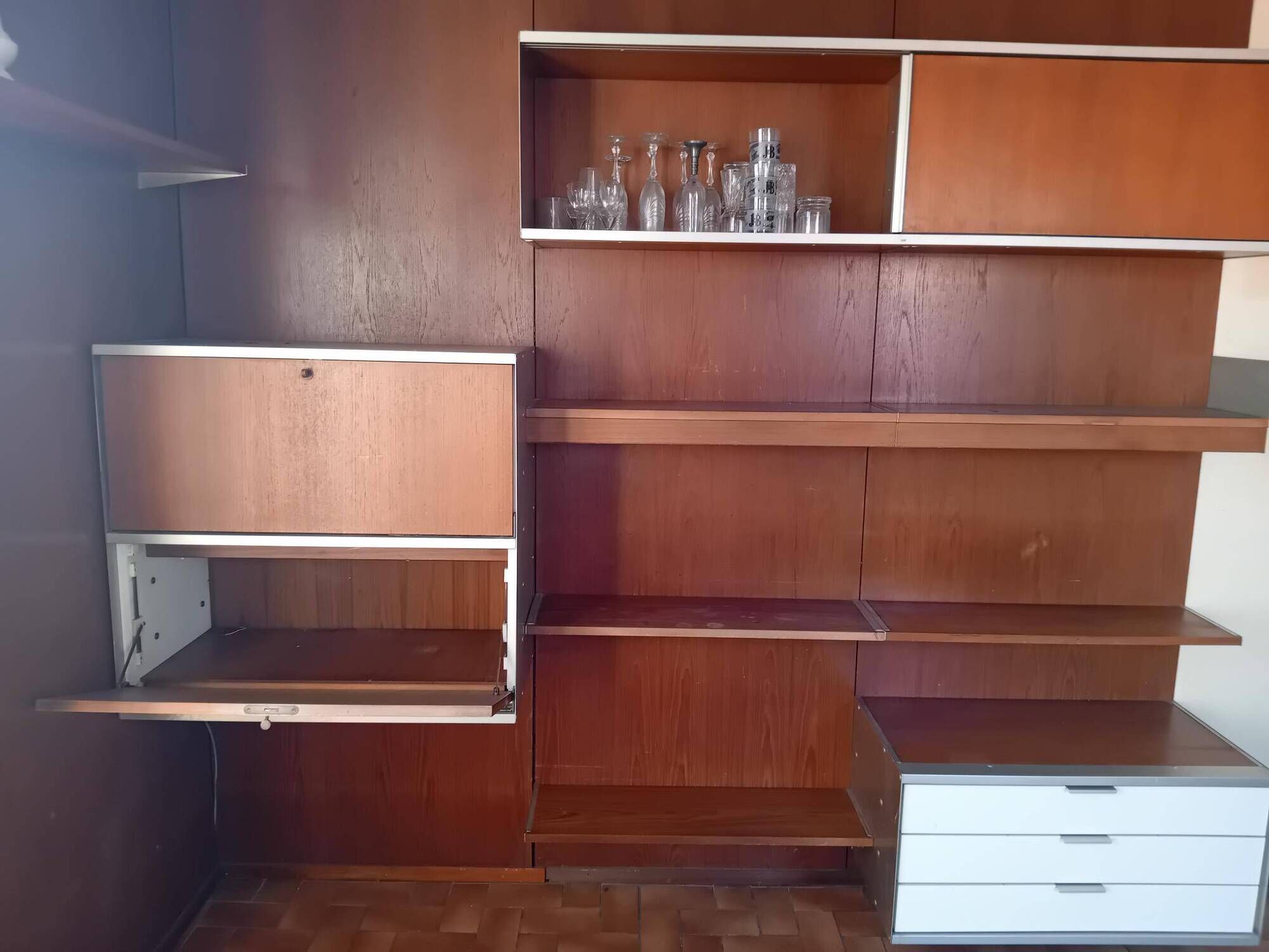 a modular wall furniture set EFA, attributed to Georges Frydman, da