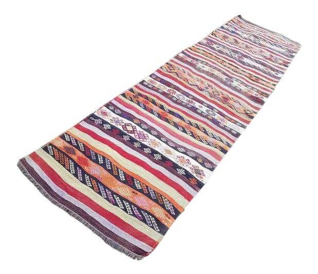 Vintage Turkish hallway rug 80x295 cm