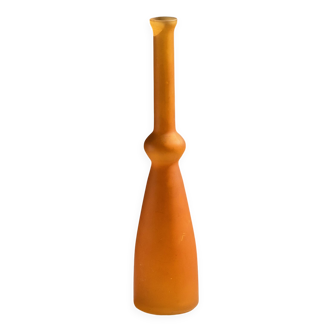 Vintage orange glass soliflore vase H34