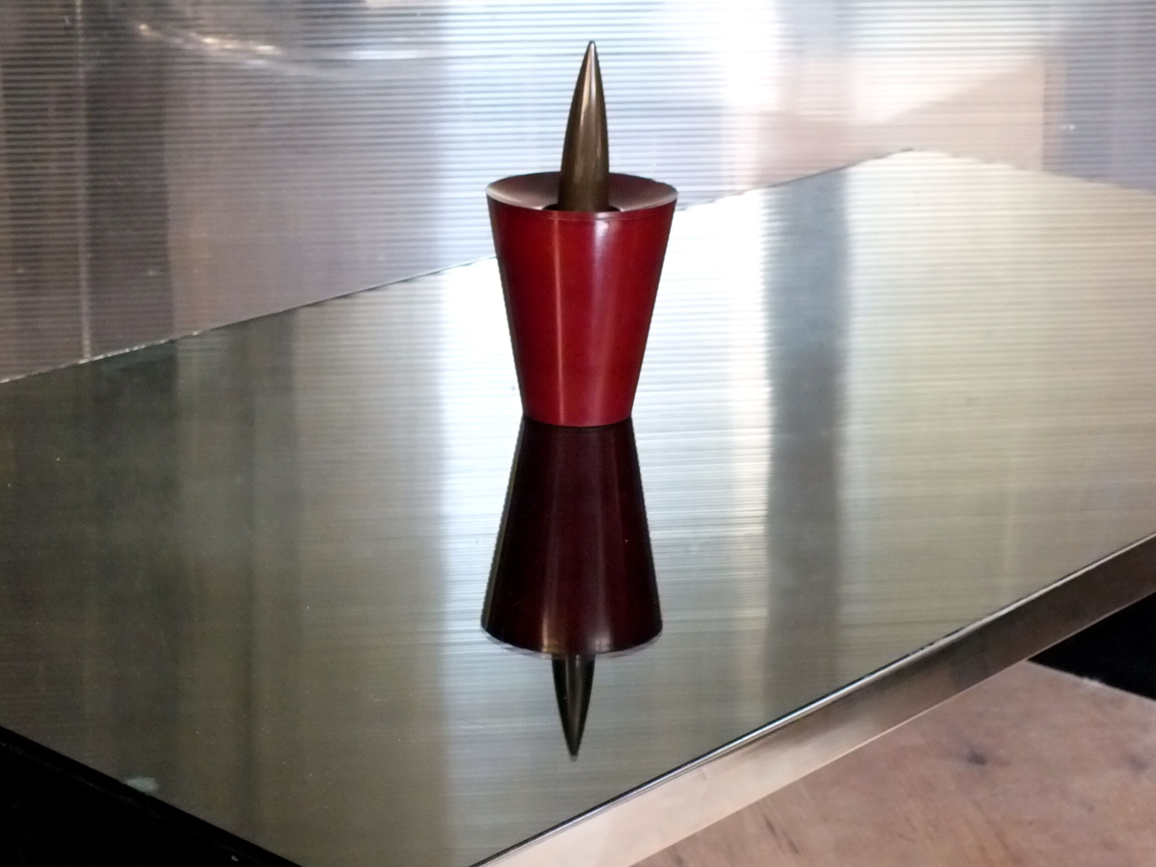 Nanda Vigo design in years '70 low mirror table "four corners" by Driade Italy