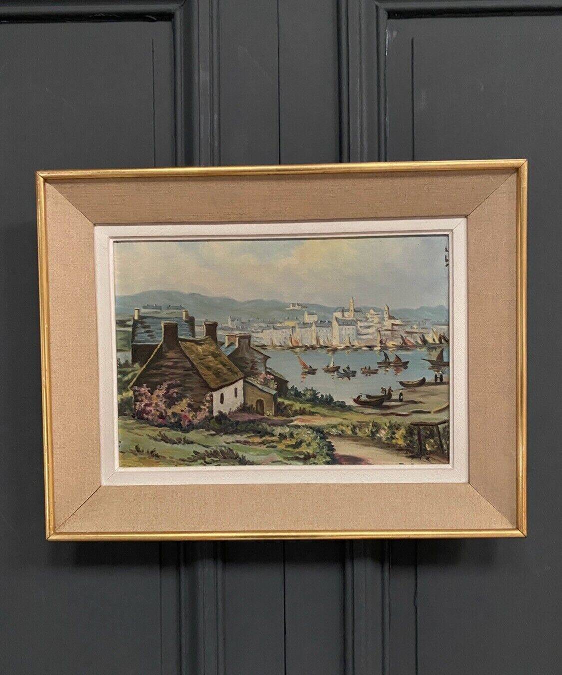Breton landscape oil signed A. Hensel or Henset mid-20th century frame